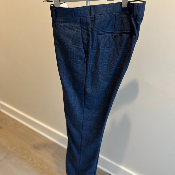 J. Crew Ludlow Navy Wool Glen Plaid Dress Pants (32 X 32) - Picture 3 of 8